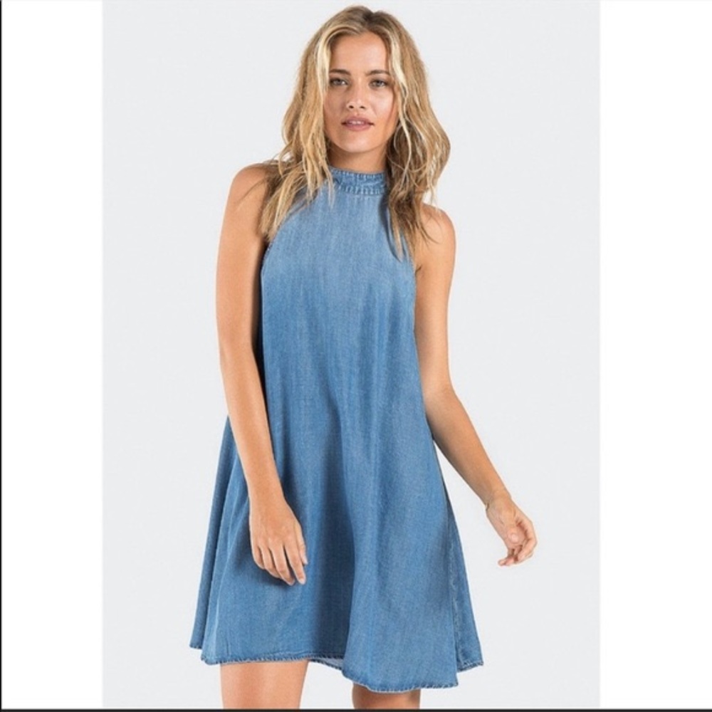 Anthro Cloth and Stone Chambray Denim Dress